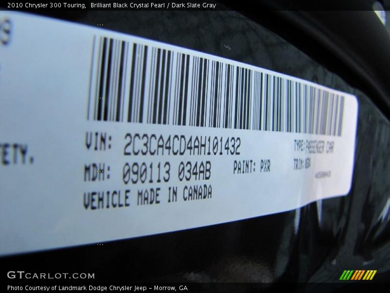 Info Tag of 2010 300 Touring