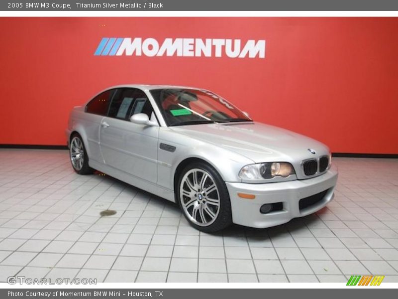 Titanium Silver Metallic / Black 2005 BMW M3 Coupe