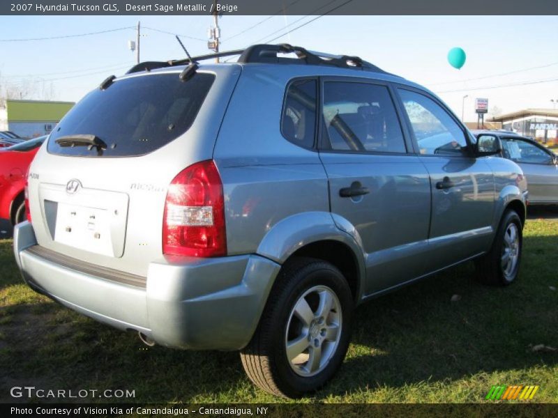 Desert Sage Metallic / Beige 2007 Hyundai Tucson GLS
