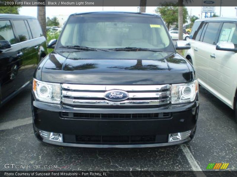 Black / Medium Light Stone 2009 Ford Flex Limited