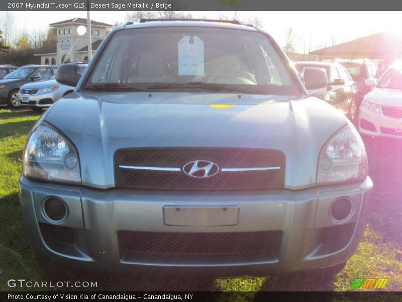 Desert Sage Metallic / Beige 2007 Hyundai Tucson GLS