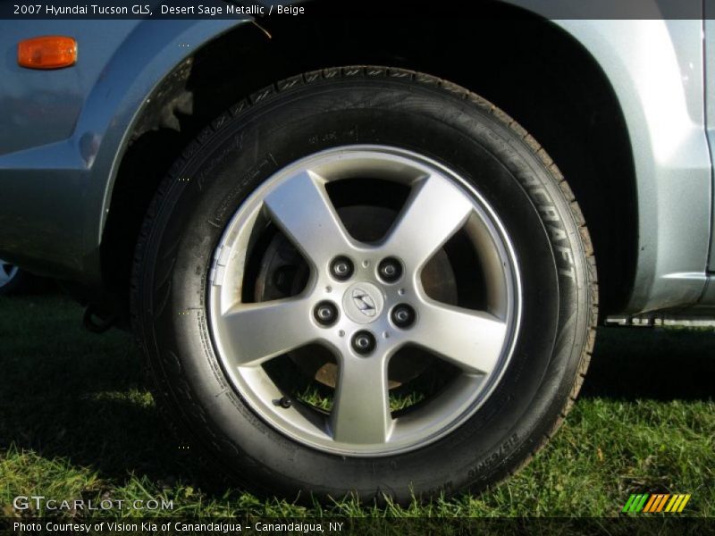 Desert Sage Metallic / Beige 2007 Hyundai Tucson GLS