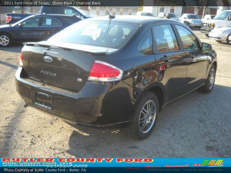 Ebony Black / Charcoal Black 2011 Ford Focus SE Sedan