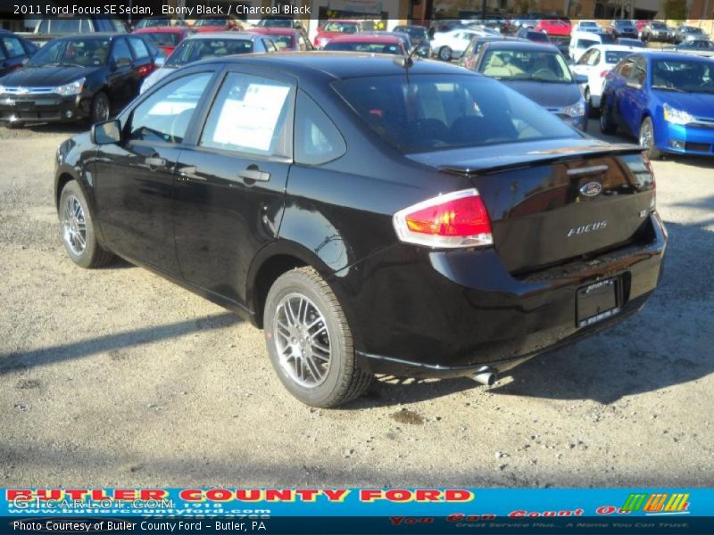 Ebony Black / Charcoal Black 2011 Ford Focus SE Sedan