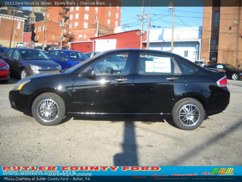 Ebony Black / Charcoal Black 2011 Ford Focus SE Sedan