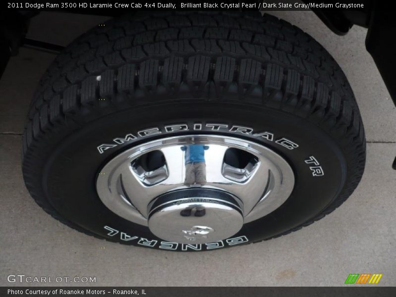 Brilliant Black Crystal Pearl / Dark Slate Gray/Medium Graystone 2011 Dodge Ram 3500 HD Laramie Crew Cab 4x4 Dually