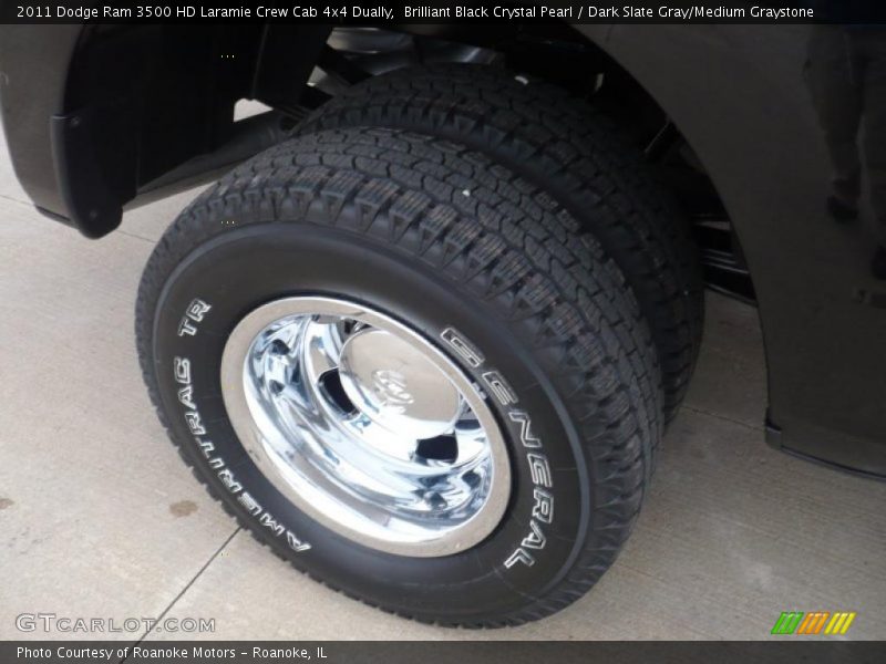 Brilliant Black Crystal Pearl / Dark Slate Gray/Medium Graystone 2011 Dodge Ram 3500 HD Laramie Crew Cab 4x4 Dually