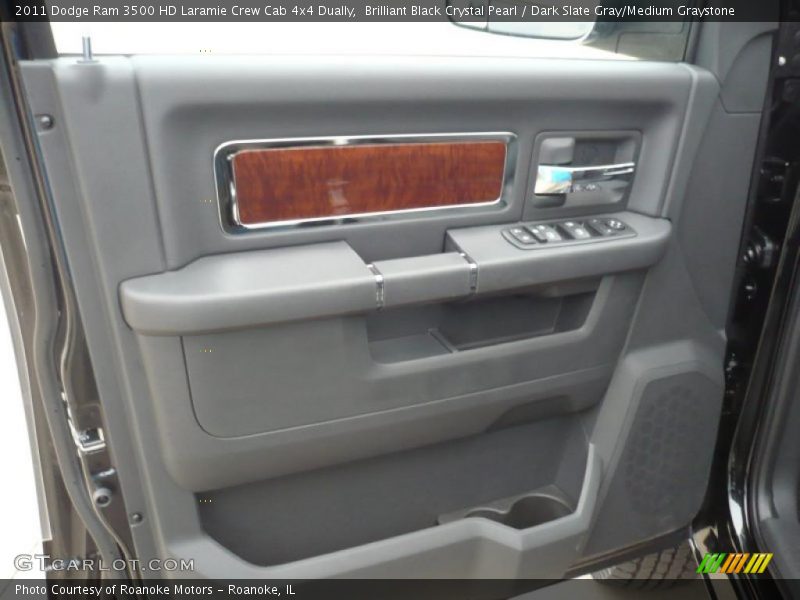 Brilliant Black Crystal Pearl / Dark Slate Gray/Medium Graystone 2011 Dodge Ram 3500 HD Laramie Crew Cab 4x4 Dually