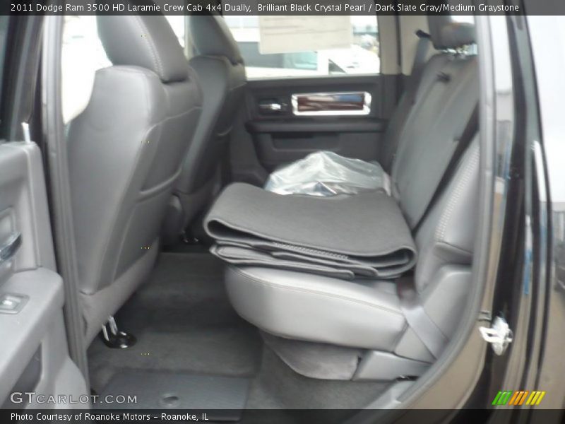 Brilliant Black Crystal Pearl / Dark Slate Gray/Medium Graystone 2011 Dodge Ram 3500 HD Laramie Crew Cab 4x4 Dually