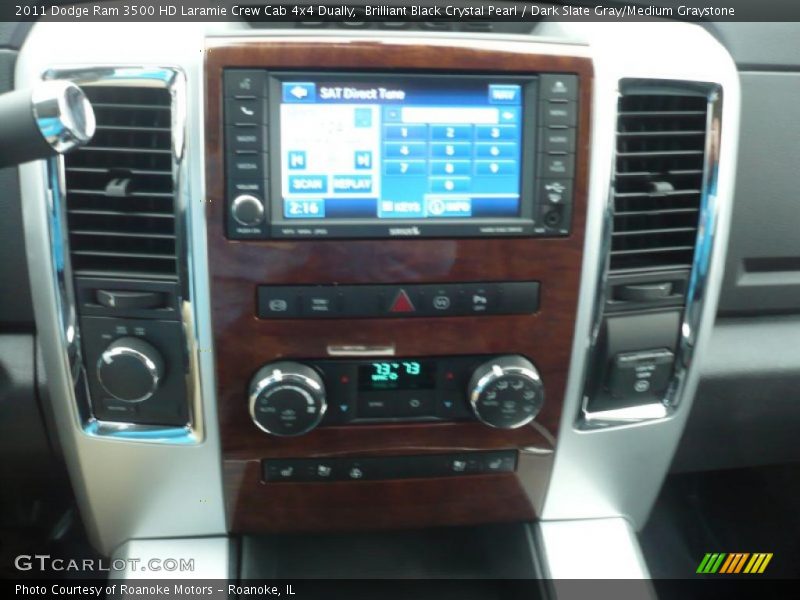 Brilliant Black Crystal Pearl / Dark Slate Gray/Medium Graystone 2011 Dodge Ram 3500 HD Laramie Crew Cab 4x4 Dually