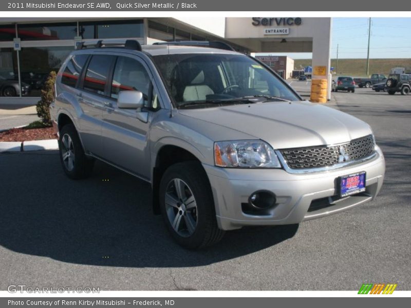 Quick Silver Metallic / Black 2011 Mitsubishi Endeavor SE AWD