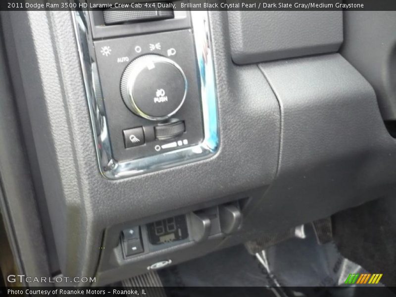 Brilliant Black Crystal Pearl / Dark Slate Gray/Medium Graystone 2011 Dodge Ram 3500 HD Laramie Crew Cab 4x4 Dually