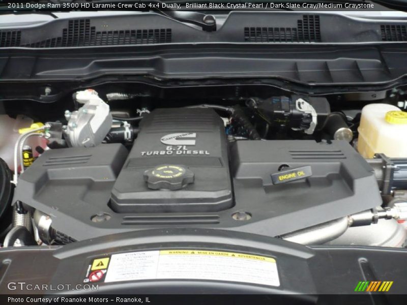  2011 Ram 3500 HD Laramie Crew Cab 4x4 Dually Engine - 6.7 Liter OHV 24-Valve Cummins Turbo-Diesel Inline 6 Cylinder