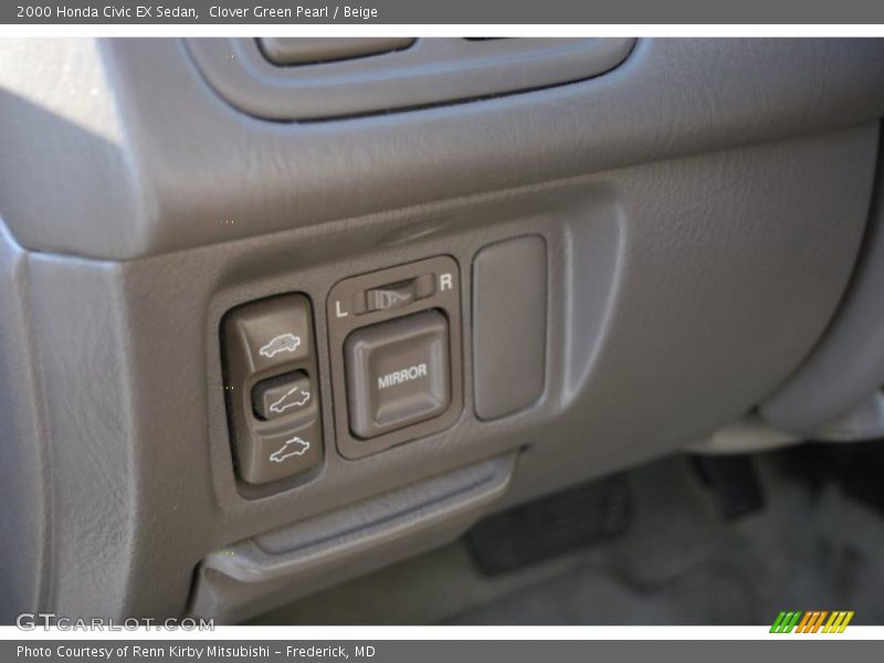 Clover Green Pearl / Beige 2000 Honda Civic EX Sedan