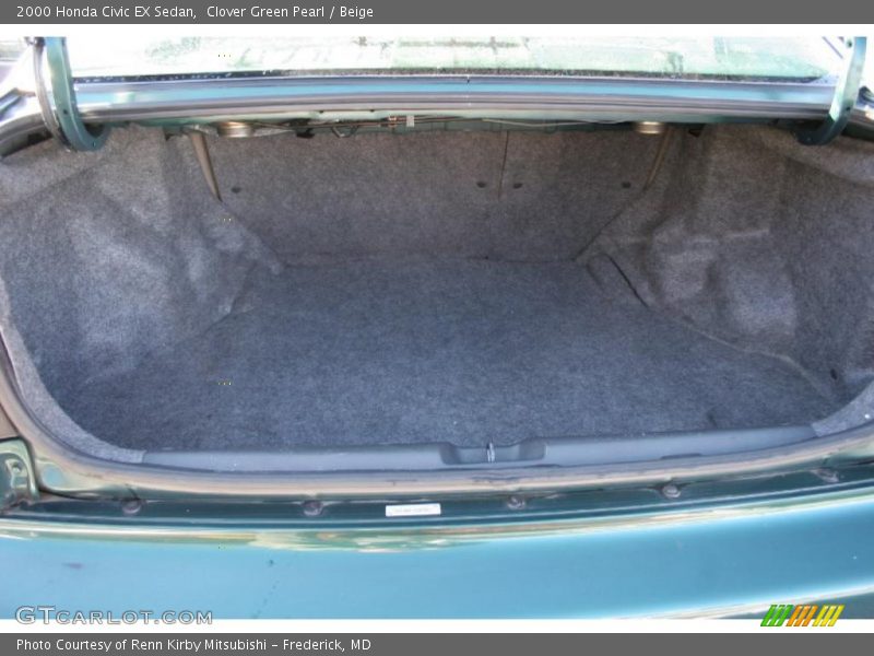 Clover Green Pearl / Beige 2000 Honda Civic EX Sedan