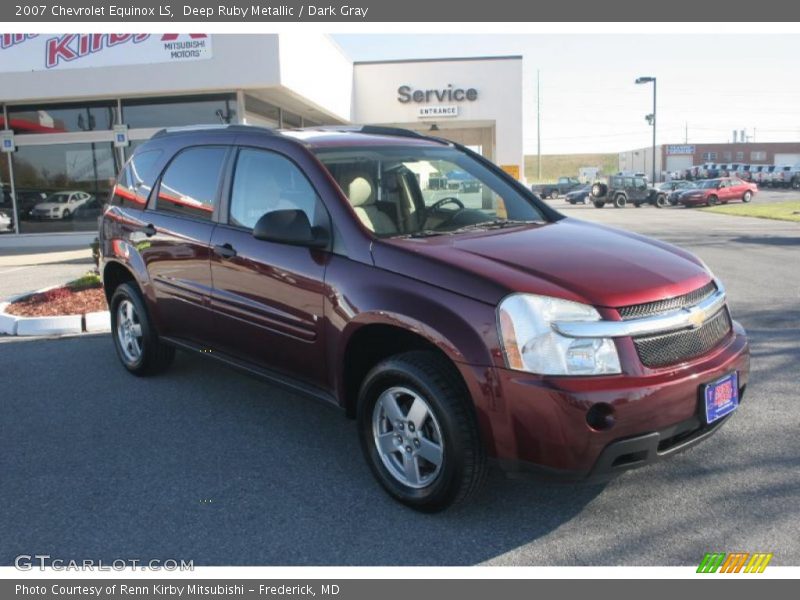 Deep Ruby Metallic / Dark Gray 2007 Chevrolet Equinox LS