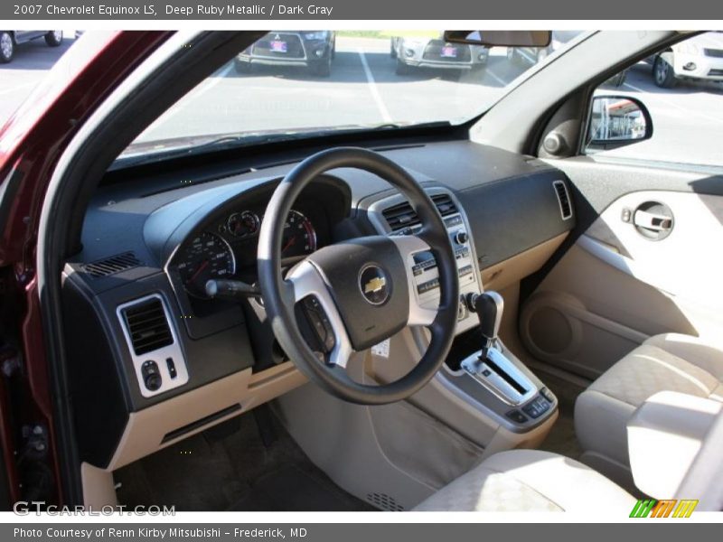Deep Ruby Metallic / Dark Gray 2007 Chevrolet Equinox LS
