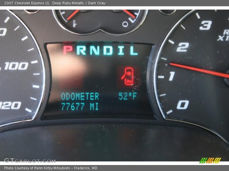 Deep Ruby Metallic / Dark Gray 2007 Chevrolet Equinox LS