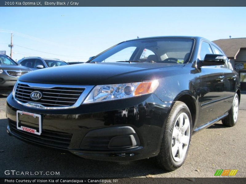 Ebony Black / Gray 2010 Kia Optima LX