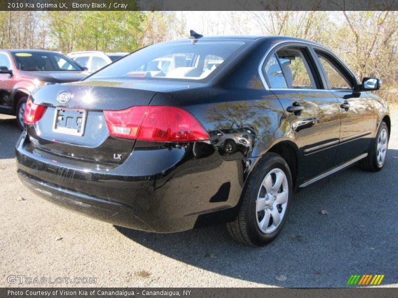 Ebony Black / Gray 2010 Kia Optima LX