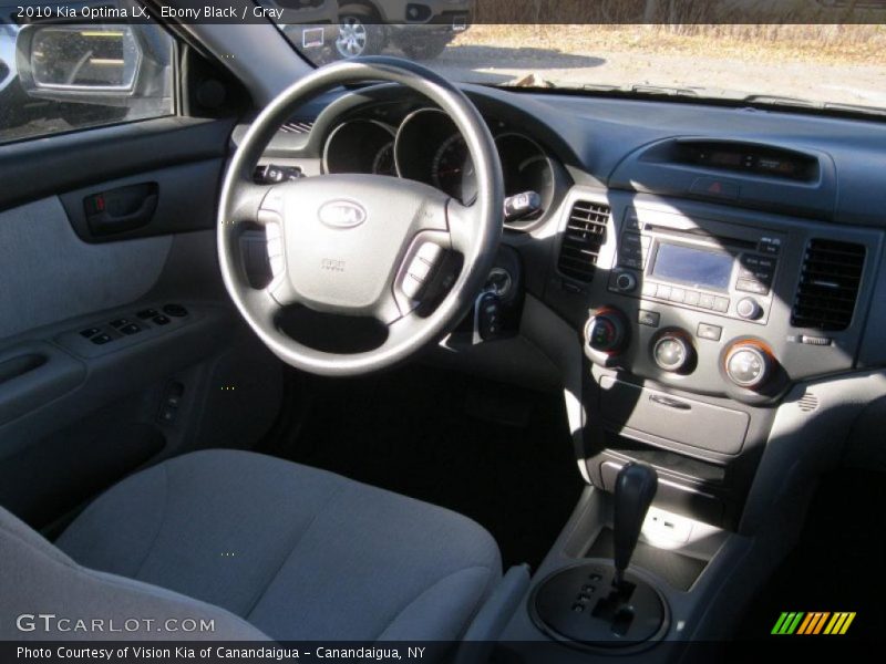 Ebony Black / Gray 2010 Kia Optima LX