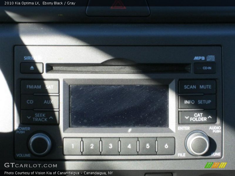 Ebony Black / Gray 2010 Kia Optima LX