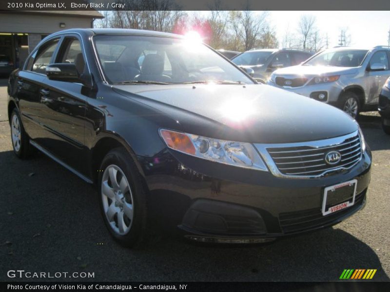 Ebony Black / Gray 2010 Kia Optima LX