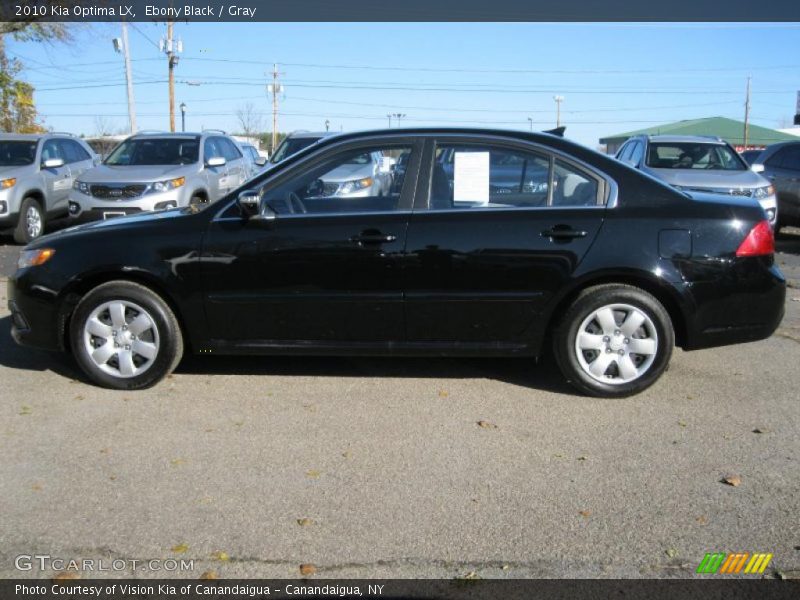 Ebony Black / Gray 2010 Kia Optima LX