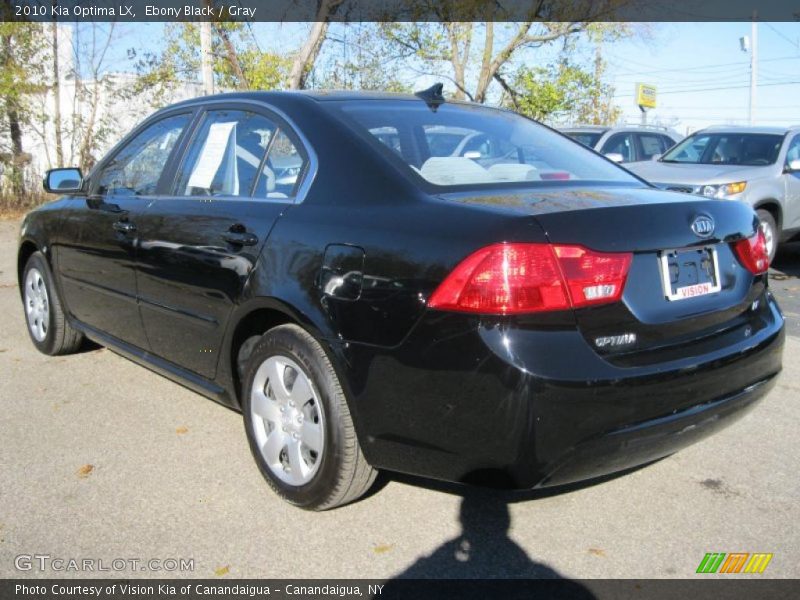 Ebony Black / Gray 2010 Kia Optima LX