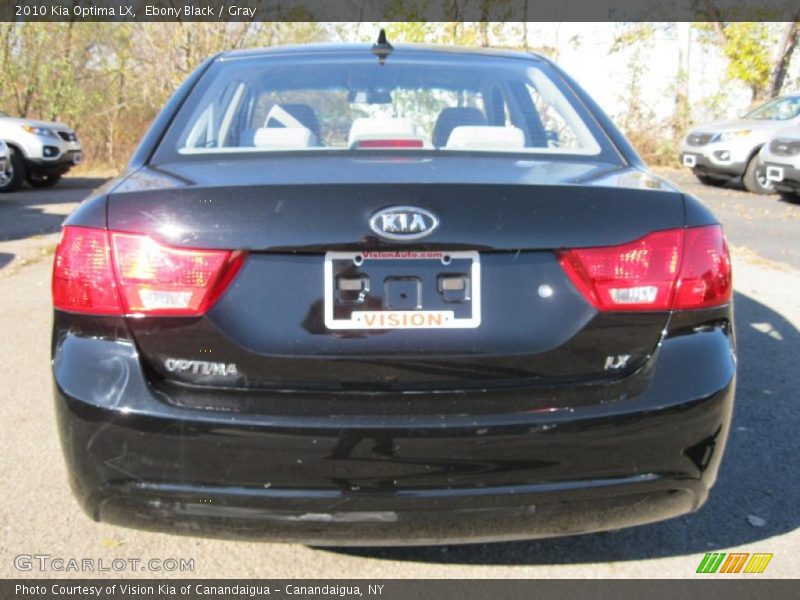 Ebony Black / Gray 2010 Kia Optima LX