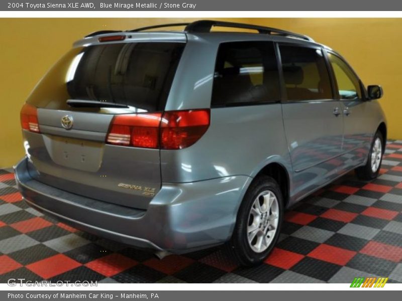 Blue Mirage Metallic / Stone Gray 2004 Toyota Sienna XLE AWD