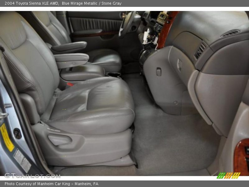 Blue Mirage Metallic / Stone Gray 2004 Toyota Sienna XLE AWD