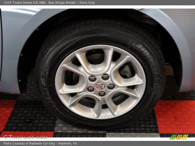 Blue Mirage Metallic / Stone Gray 2004 Toyota Sienna XLE AWD