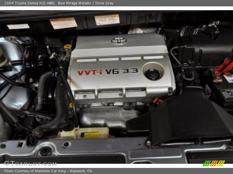 Blue Mirage Metallic / Stone Gray 2004 Toyota Sienna XLE AWD