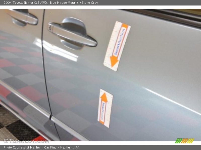 Blue Mirage Metallic / Stone Gray 2004 Toyota Sienna XLE AWD
