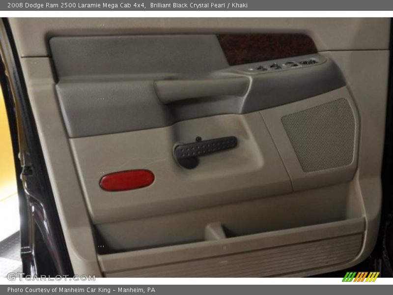 Brilliant Black Crystal Pearl / Khaki 2008 Dodge Ram 2500 Laramie Mega Cab 4x4