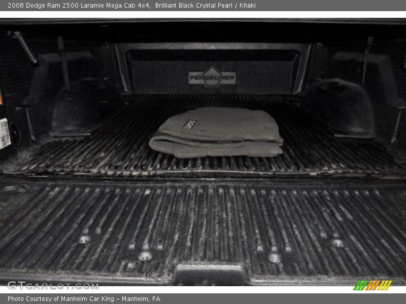 Brilliant Black Crystal Pearl / Khaki 2008 Dodge Ram 2500 Laramie Mega Cab 4x4