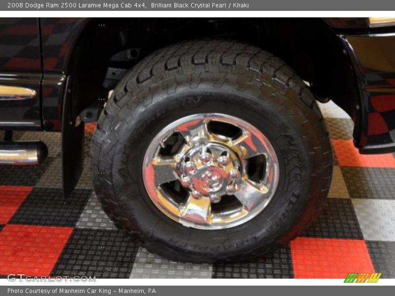 Brilliant Black Crystal Pearl / Khaki 2008 Dodge Ram 2500 Laramie Mega Cab 4x4
