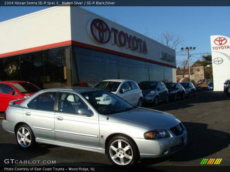 Molten Silver / SE-R Black/Silver 2004 Nissan Sentra SE-R Spec V