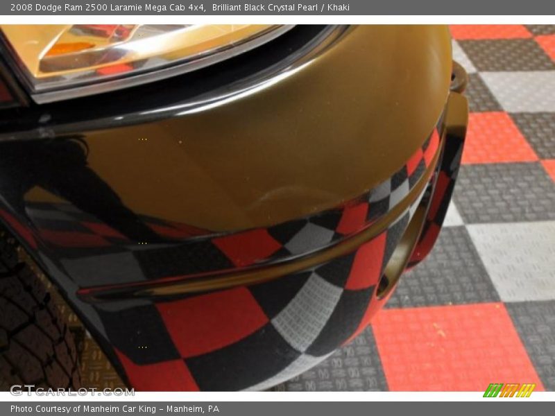 Brilliant Black Crystal Pearl / Khaki 2008 Dodge Ram 2500 Laramie Mega Cab 4x4