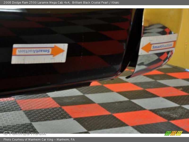 Brilliant Black Crystal Pearl / Khaki 2008 Dodge Ram 2500 Laramie Mega Cab 4x4