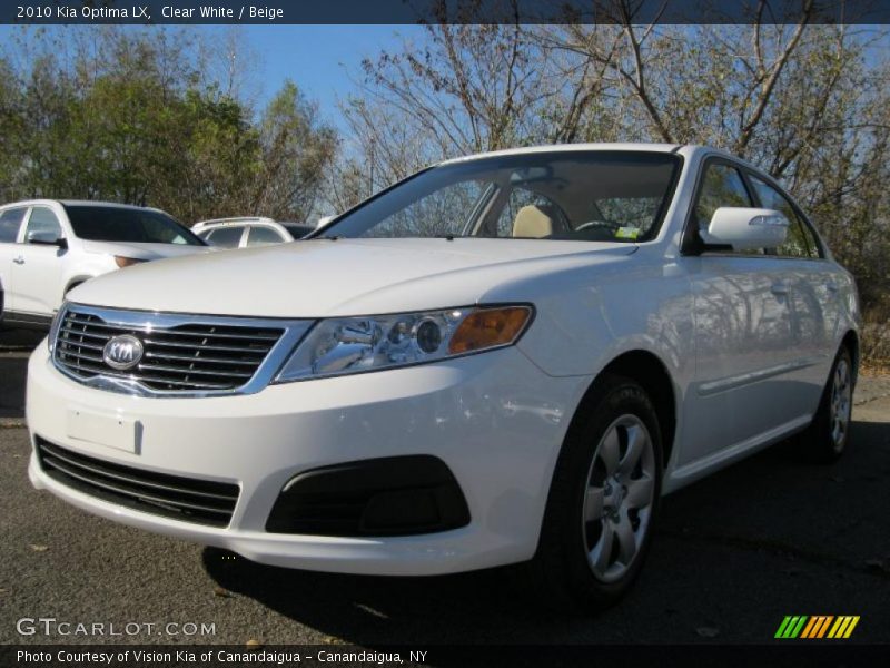 Clear White / Beige 2010 Kia Optima LX