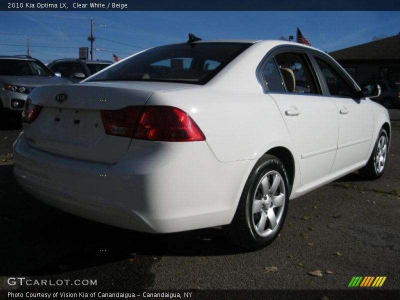 Clear White / Beige 2010 Kia Optima LX