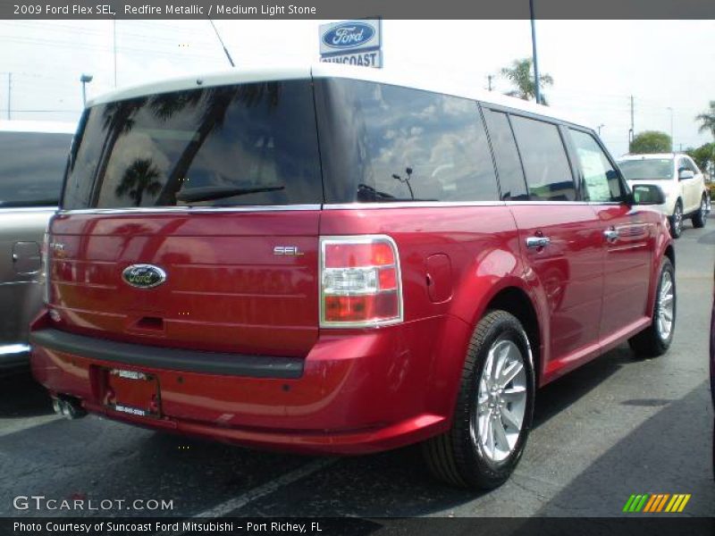 Redfire Metallic / Medium Light Stone 2009 Ford Flex SEL
