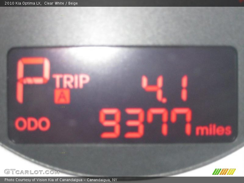 Clear White / Beige 2010 Kia Optima LX