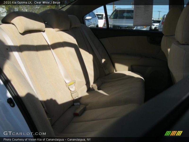 Clear White / Beige 2010 Kia Optima LX