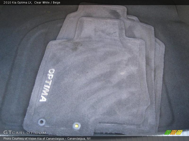 Clear White / Beige 2010 Kia Optima LX