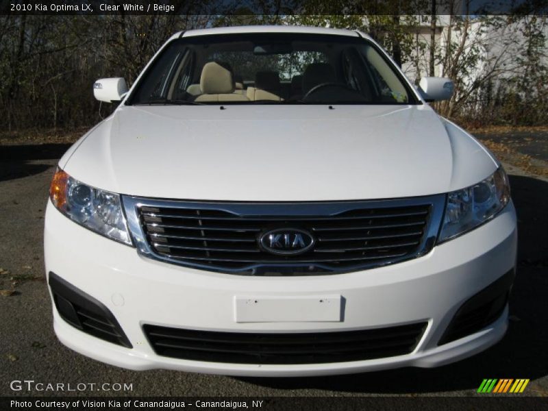 Clear White / Beige 2010 Kia Optima LX