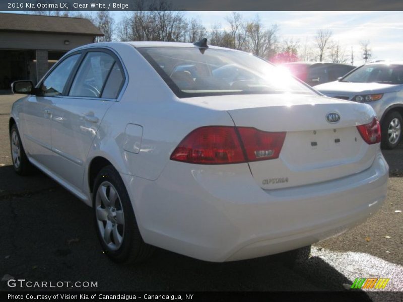 Clear White / Beige 2010 Kia Optima LX