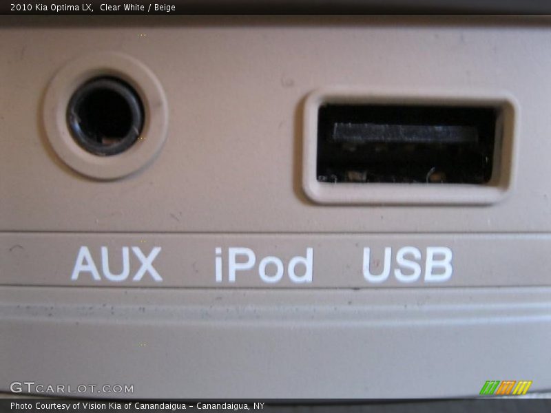 Clear White / Beige 2010 Kia Optima LX